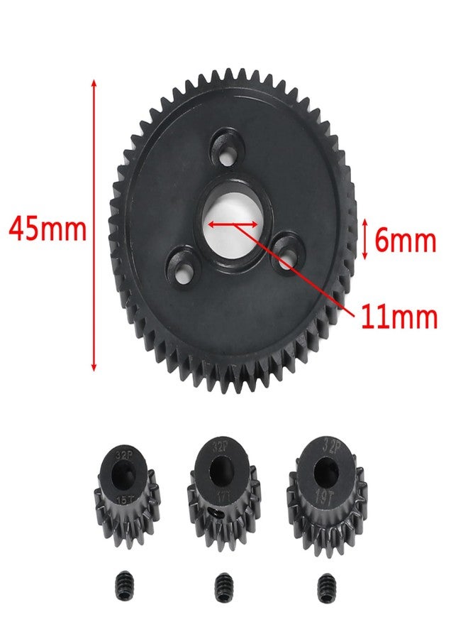 مجموعة تروس XSYGO الفولاذية 54T 32P مع تروس صغيرة 15T/17T/19T لسيارات Traxxas Slash 4x4 4WD/2WD VXL Rally VXL Stampede 4x4 1/10 Summit 1/10 E-REVO - Image 5